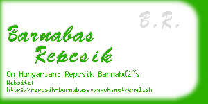 barnabas repcsik business card